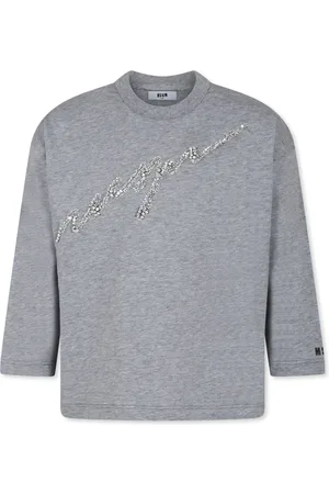 Msgm Logo-embellished long-sleeve T-shirt