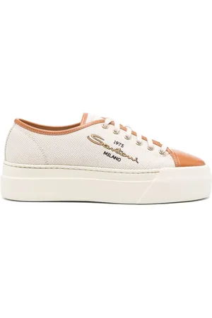 santoni Canvas platform sneakers