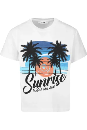 Msgm Palm tree-print T-shirt