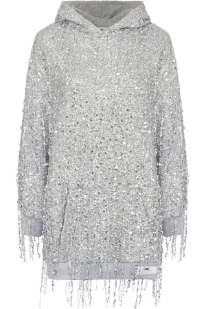 Elisabetta Franchi Sequin-embellished hooded mini dress