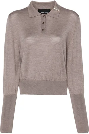 Simone Rocha Embellished polo sweater