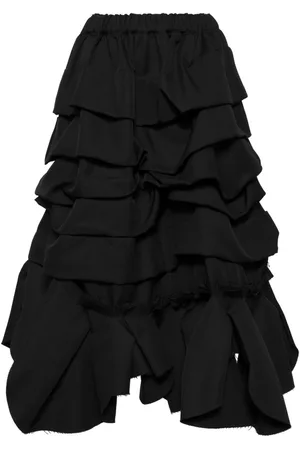 Comme des Garçons Ruffled tiered midi skirt