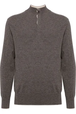 N.PEAL Half-button cashmere sweater