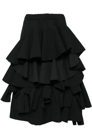 Comme des Garçons Ruffled tiered midi skirt