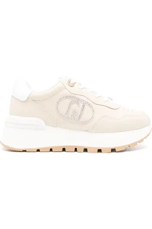 Liu Jo Crystal-embellished leather sneakers