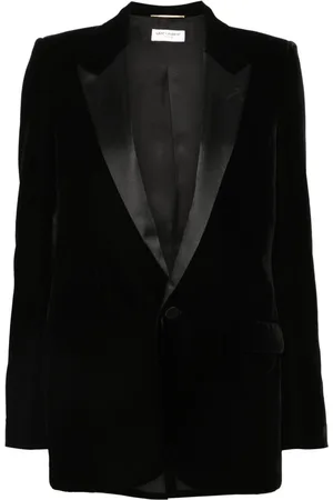 Saint Laurent Single-breasted velvet tuxedo jacket