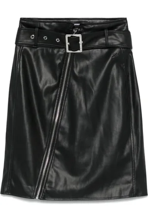 Karl Lagerfeld Faux-leather biker skirt
