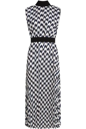 Karl Lagerfeld Chevron-print pleated dress