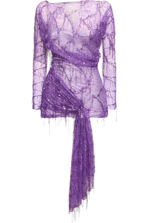 CHRISTOPHER ESBER Enceased Beaded Ivy Lace dress