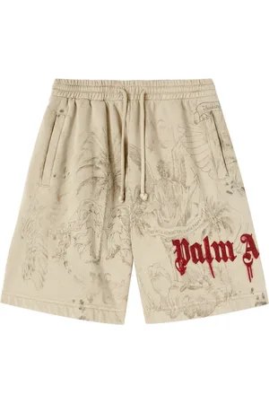 Palm Angels Graphic-print cotton shorts