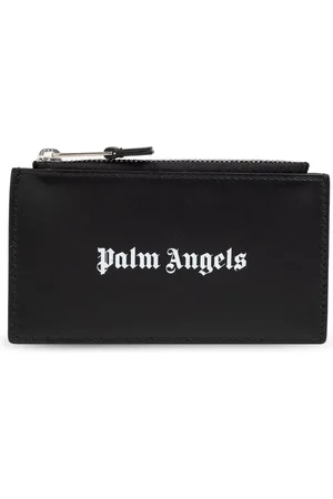 Palm Angels Logo-appliqué leather wallet