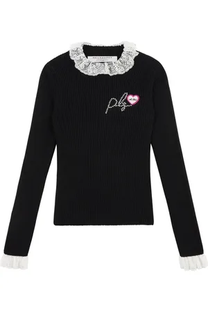 PHILOSOPHY DI LORENZO SERAFINI Appliqué logo knit top