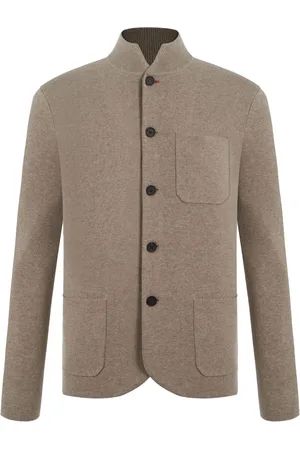 SHANGHAI TANG Logo-embroidered shirt jacket