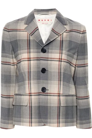 Marni Plaid-check blazer