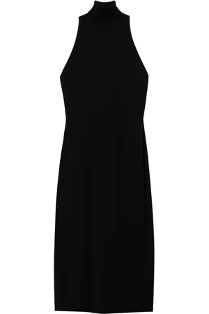 Twin-Set Halterneck rib-knit midi dress