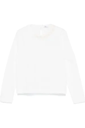 Il gufo Ruffle-collar T-shirt