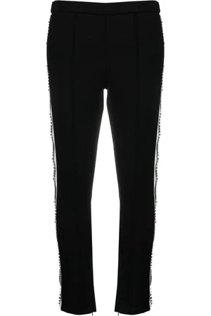 Philipp Plein Crystal-embellished cropped track trousers