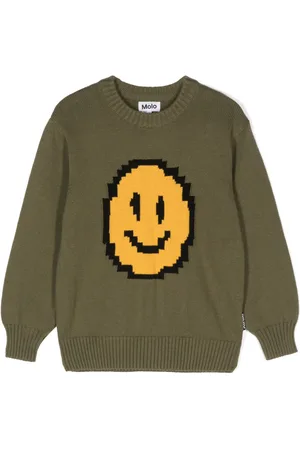 Molo Bello smiley face knitted jumper