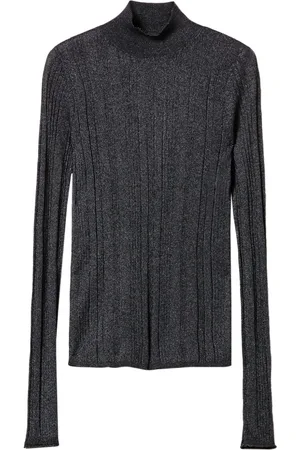 Twin-Set Lurex-detail ribbed jumper