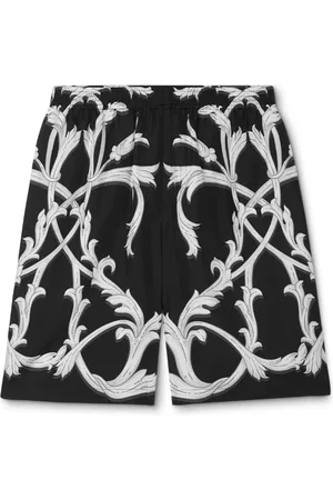 VERSACE Acanthus Leaves silk shorts