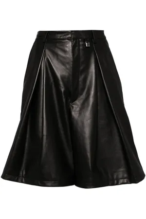 GIUSEPPE DI MORABITO Pleated leather shorts