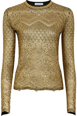 Paco rabanne Metallic knit top