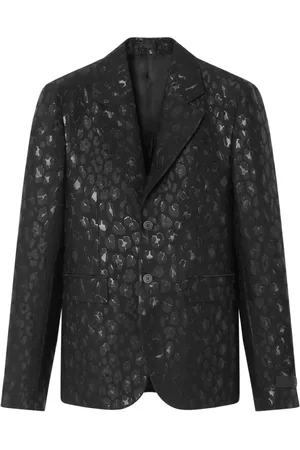 VERSACE Printed single-breasted blazer