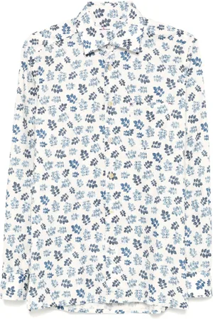 Kiton Leaf-print shirt