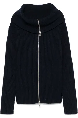 Claudie Pierlot Zip-neck knitted cardigan