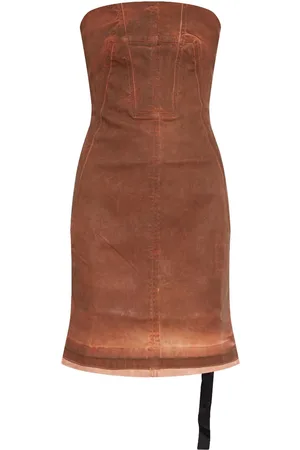 Rick Owens Strapless denim dress