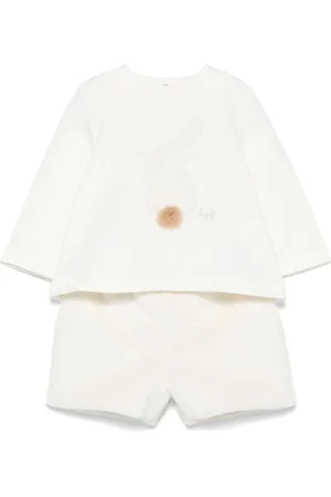 Il gufo Bunny-motif T-shirt and shorts