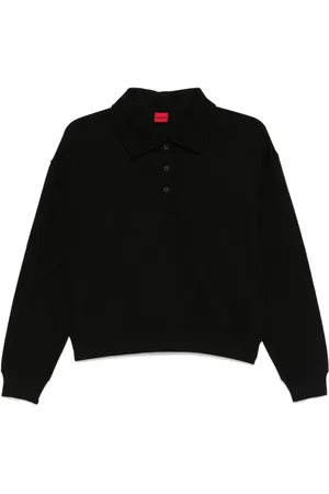 HUGO BOSS Logo-jacquard polo top
