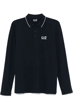 EA7 Rubberised-logo polo shirt
