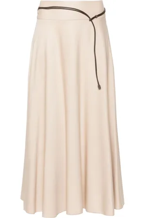 PESERICO SIGN Belted midi skirt