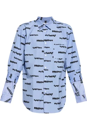 Comme des Garçons Slogan-print hirt