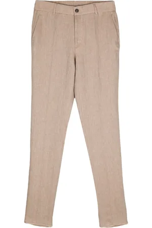 PESERICO SIGN Linen tapered trousers