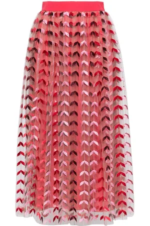 Elie saab Embroidered tulle skirt