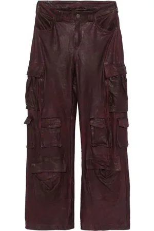 SALVATORE SANTORO Leather cargo pants