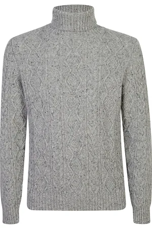 CENERE GB Cable-knit roll-neck jumper