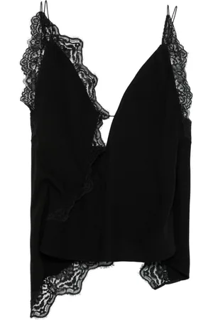 CHRISTOPHER ESBER Lace-trim piqué top