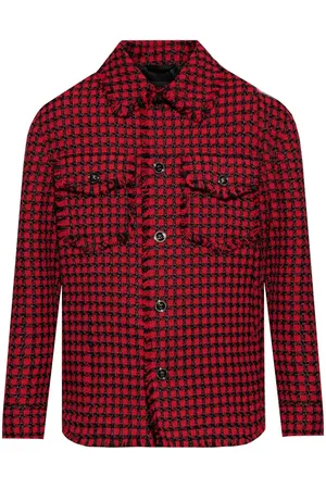 VERSACE Tweed shirt jacket