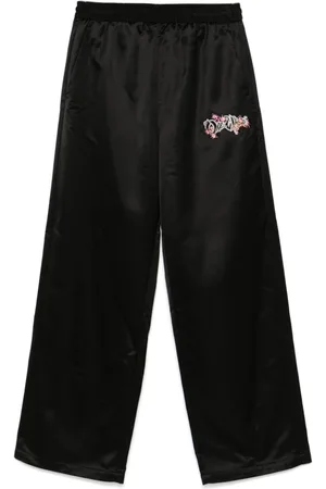 OFF-WHITE Logo-embroidered trousers