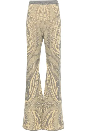 Etro Patterned-intarsia trousers