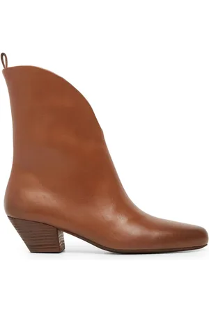 MARSÈLL Cut-out leather ankle boots