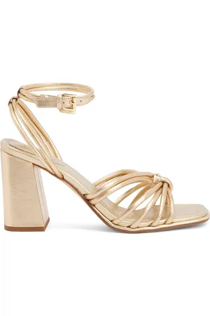 Michael Kors 90mm Astra metallic-leather sandals