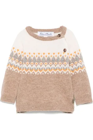 Tartine Et Chocolat Fair isle intarsia knit sweater