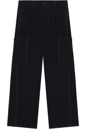 SUNNEI Contrast-stitching wide-leg trousers