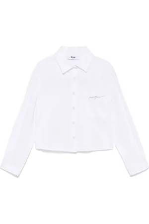 Msgm Logo-embroidered shirt