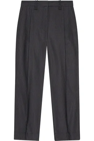 Ganni Pleated pinstripe trousers