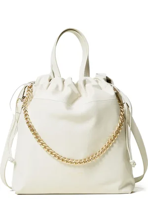 Twin-Set Drawstring leather tote bag